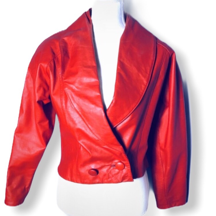 Vintage Red Genuine Leather Jacket